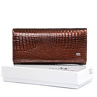 Жіночий шкіряний гаманець FEW1-V-2 brown.Купити шкіряний гаманець гуртом і в роздріб в Україні.