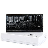 Жіночий шкіряний гаманець FEW1-V-2 black.Купити шкіряний гаманець гуртом і в роздріб в Україні.