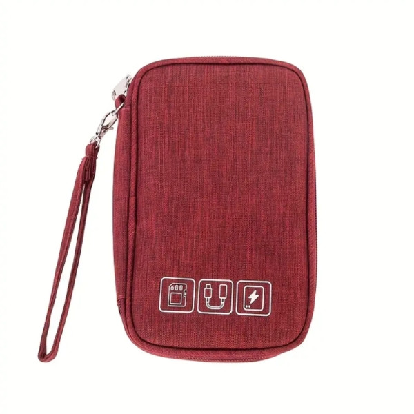 Органайзер для зберігання та транспортування проводів, зарядок, флешок Червоний, фото 1