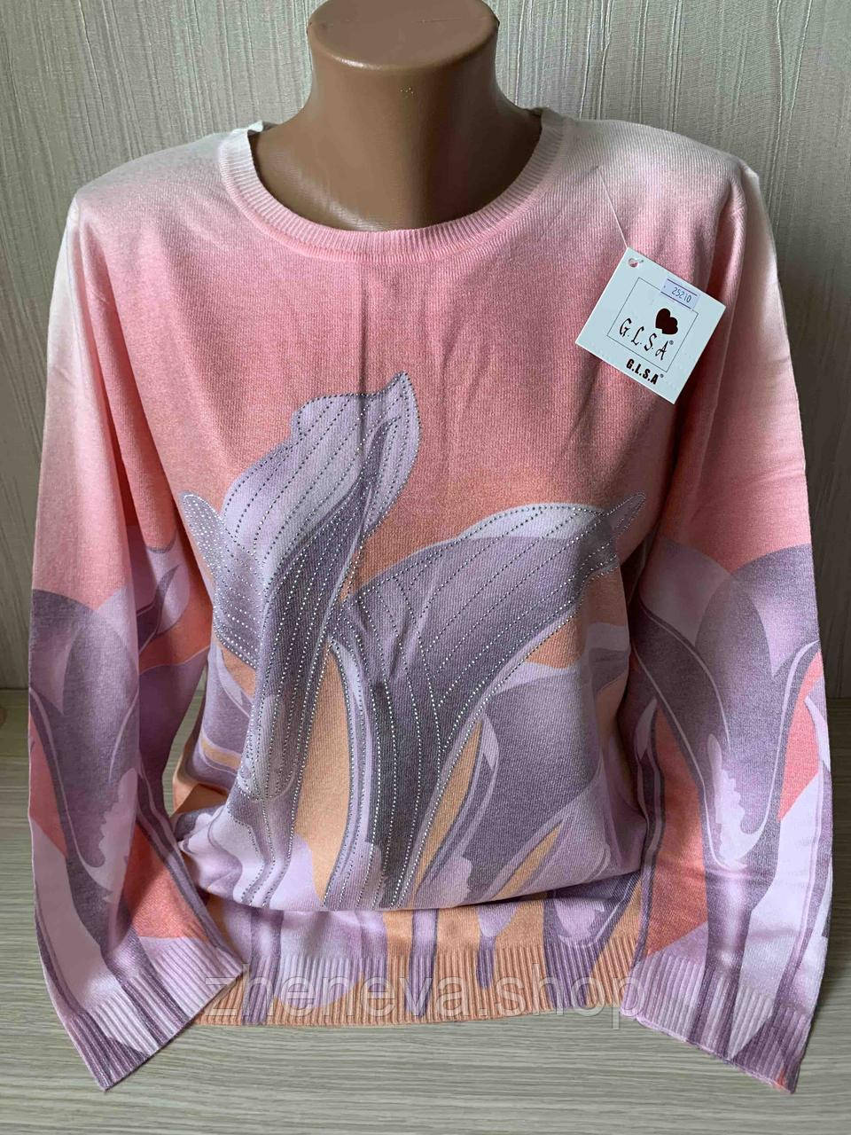 Стильна модна кофточка з квітковим малюнком, фото 1