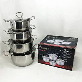 Каструля з антипригарним покриттям Unique UN-5072, що нержавіють, CH-589 Комплект каструль