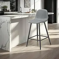 Набір з 2 барних стільців Willow зі спинкою та підставкою для ніг