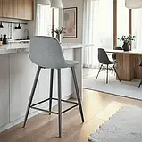 Набір з 2 барних стільців Willow зі спинкою та підставкою для ніг, фото 2
