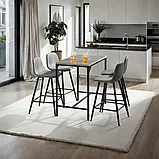Набір з 2 барних стільців Willow зі спинкою та підставкою для ніг, фото 3