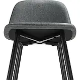 Набір з 2 барних стільців Willow зі спинкою та підставкою для ніг, фото 10