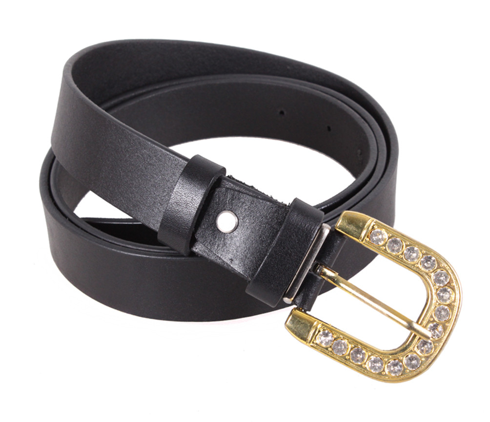 Жіночий ремінь з натуральної шкіри PRP2201-37 чорний, фото 1