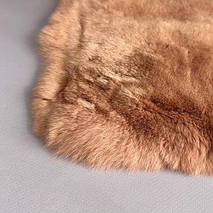 Натуральне хутро кролика фарбоване 56х110 см - капучино