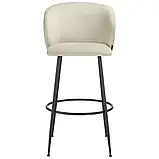 Міцний набір із 2 барних стільців Luana, кремовий/чорний, фото 5