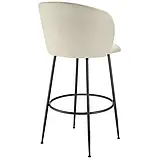 Міцний набір із 2 барних стільців Luana, кремовий/чорний, фото 6