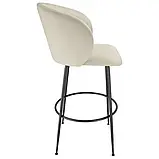 Міцний набір із 2 барних стільців Luana, кремовий/чорний, фото 7