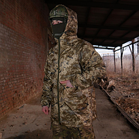 Тактический плащ дождевик военный пиксель водонепроницаемый камуфляжный, военный плащ от дождя, дождевик всу