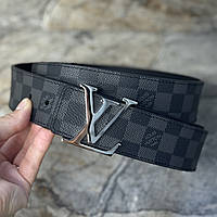 Ремінь Louis Vuitton канва  сірий (Луї Віттон)