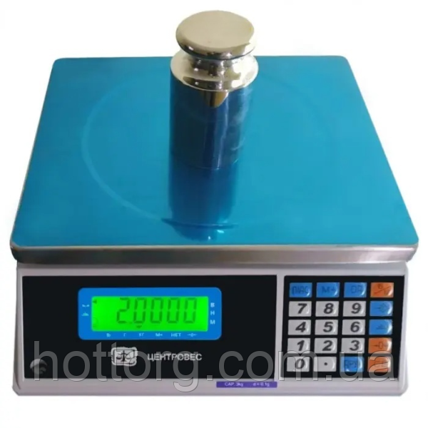 Рахункові ваги ВТЕ ЦЕНТРОВЕС 3 Т3С3 (T3S3) 3 кг, фото 1