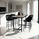 Міцний набір з 2 барних стільців Luana, чорний, фото 3