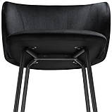 Міцний набір з 2 барних стільців Luana, чорний, фото 8