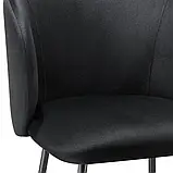 Міцний набір з 2 барних стільців Luana, чорний, фото 9