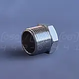 Заглушка різьбова шестигранна нержавіюча DN20 (3/4") зовнішня різьба BSPP, н/ж сталь AISI304, Class 150, фото 8