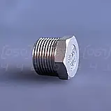 Заглушка різьбова шестигранна нержавіюча DN20 (3/4") зовнішня різьба BSPP, н/ж сталь AISI304, Class 150, фото 10