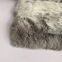 Натуральне хутро кролика фарбоване 56х110 см - срібло