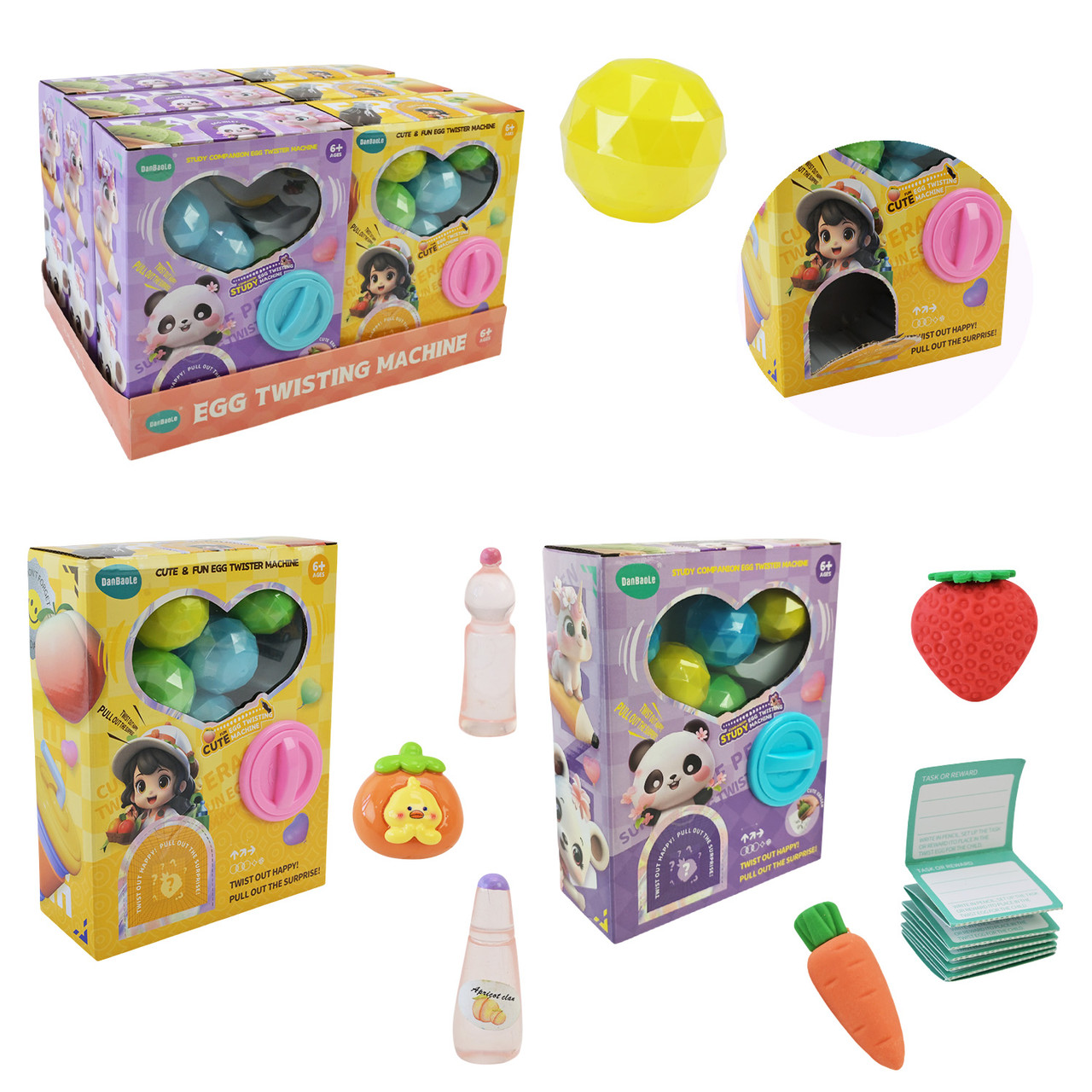 Скринька сюрпризів K34 з 6 таємничими іграшками, 2 види, розмір 18726 см, бокс 6 шт, фото 1