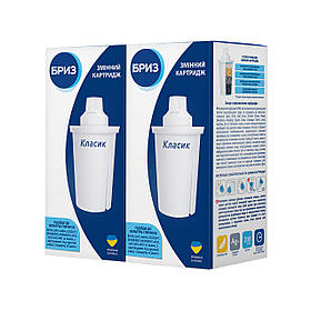 Комплект змінних картриджів БРИЗ КЛАСІК (2 шт.) (для фільтрів-глечиків БРИЗ, BRITA, DAFI, BWT, ECOSOFT)