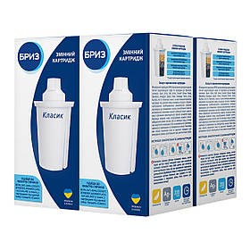 Комплект змінних картриджів Бриз Класик (4 шт.) (для фільтрів-глечиків Бриз, BRITA, DAFI, BWT, ECOSOFT)