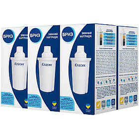 Комплект змінних картриджів Бриз Класик (6 шт.) (для фільтрів-глечиків Бриз, BRITA, DAFI, BWT, ECOSOFT)