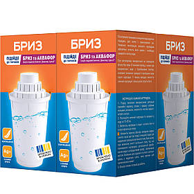 Комплект змінних картриджів БРИЗ В100 (4 шт.) (для фiльтрiв-глечиків БРИЗ та АКВАФОР)