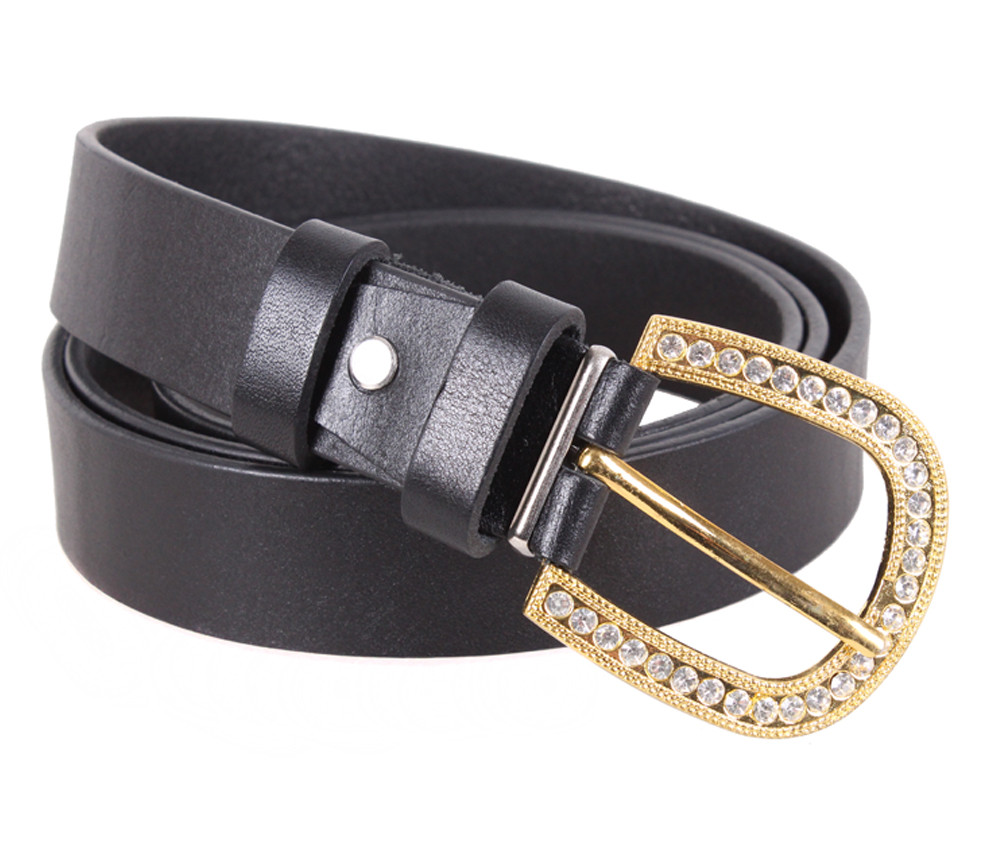 Жіночий ремінь з натуральної шкіри PRP2201-41 чорний, фото 1