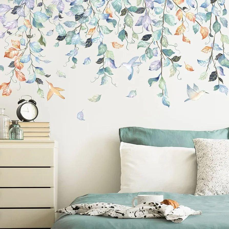 Наклейка на стіну Зелені рослини що звисають (лист 60 х 90 см) Б296-30 JX-AB