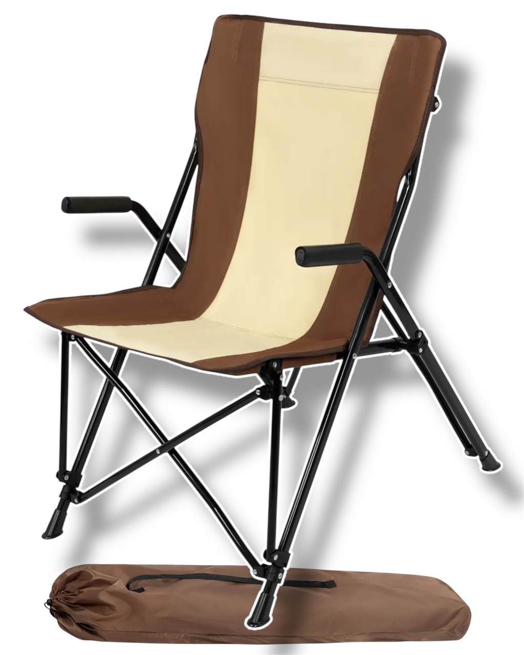 Стілець розкладаний в чохлі Skif Outdoor Esquire до 100 кг коричневий/бежевий, фото 1