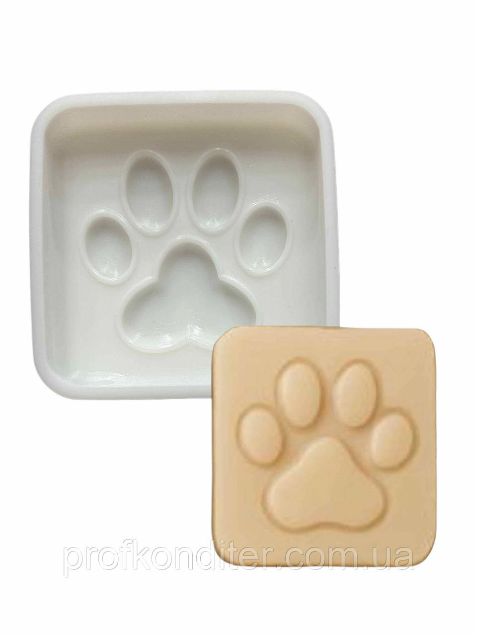 Силіконовий молд для шоколаду, зефіру та ін "Шоко-лапка", фото 1