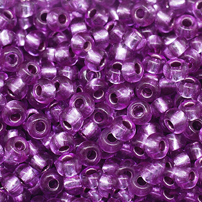 Бісер 08225 Чеський Preciosa 10/0, Кристал Прозорий CTCLS, Фіолетовий, Круглий, 50 г, фото 1