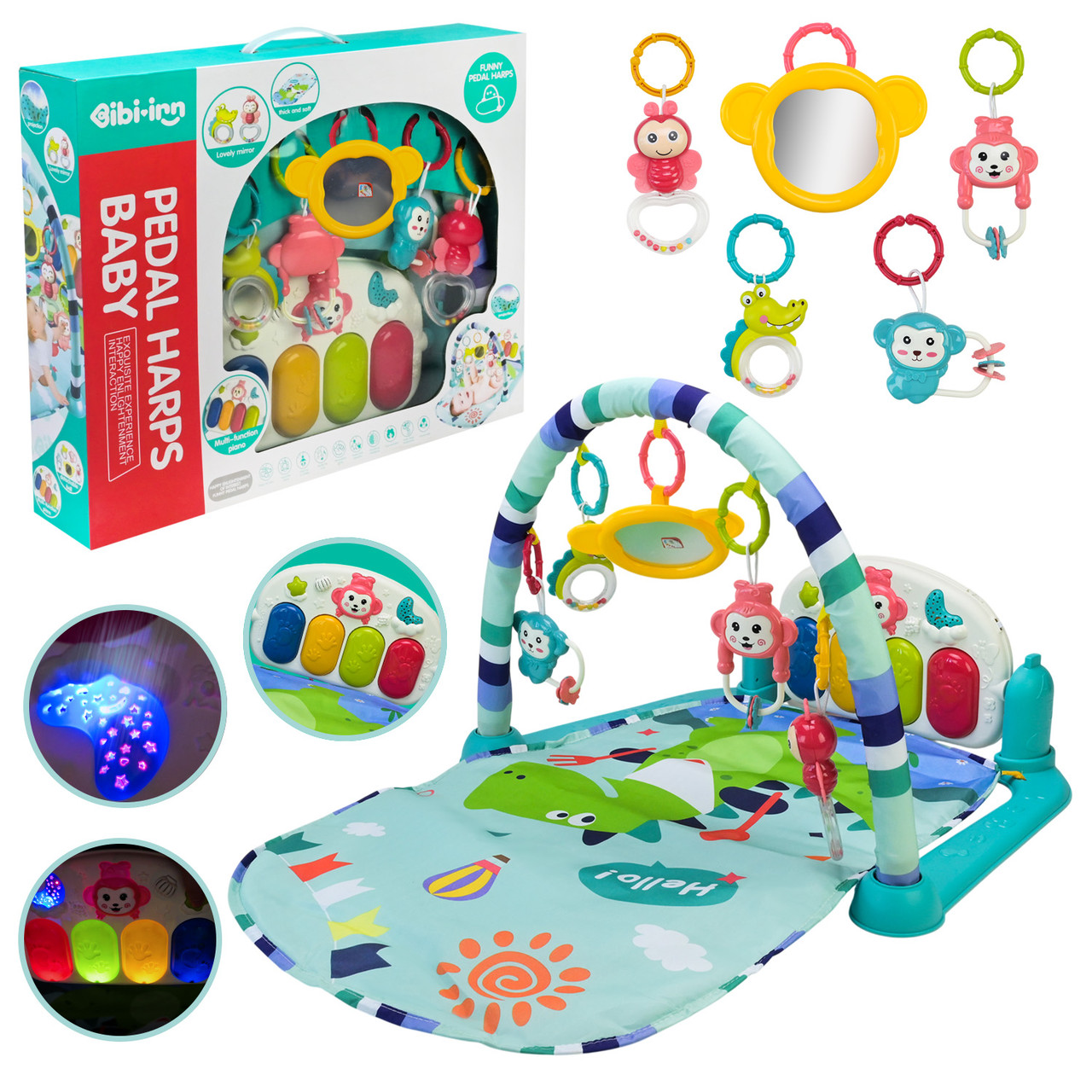 Мобіль музичний 648A-64 на батарейках розмір 77×59×42 см, фото 1