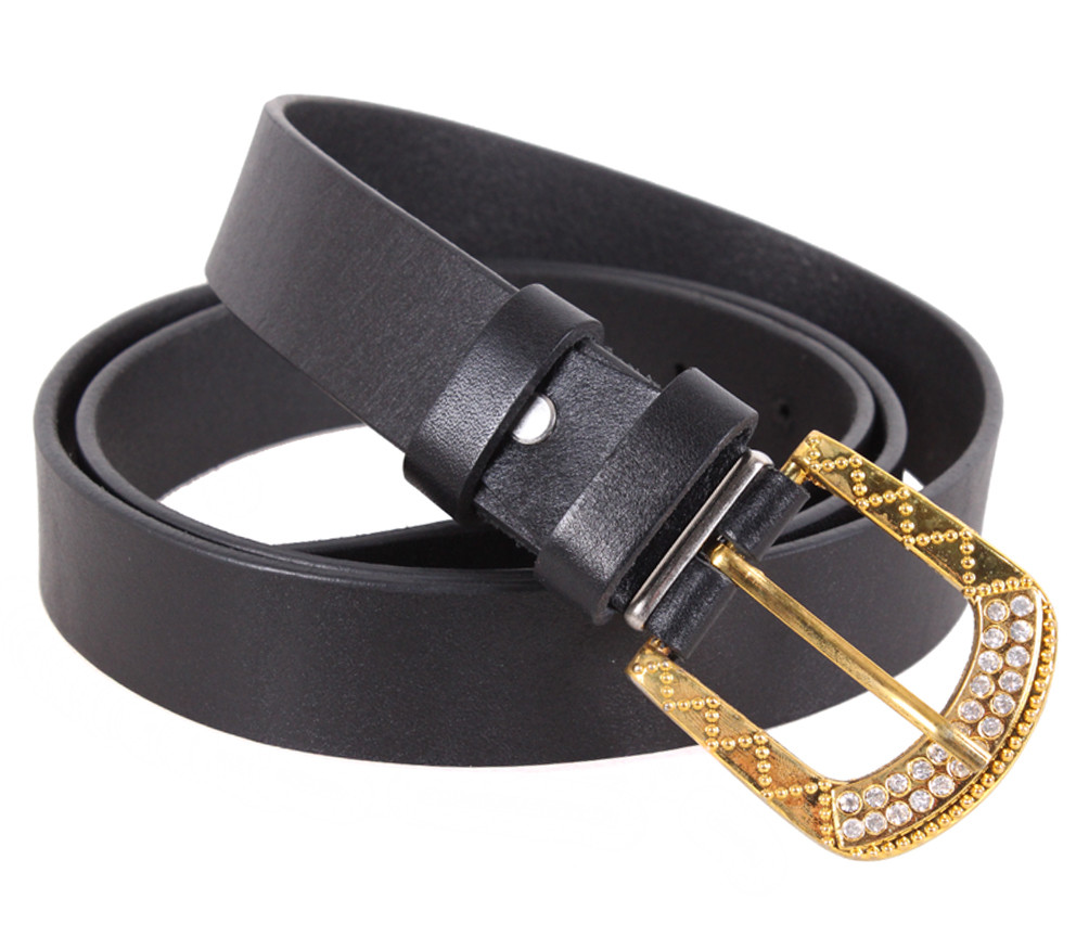 Жіночий ремінь з натуральної шкіри PRP2201-42 чорний, фото 1