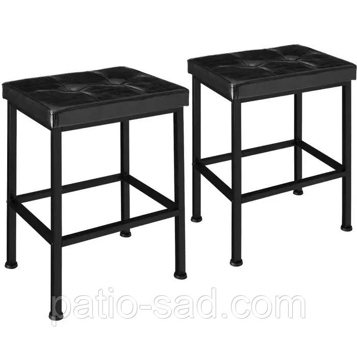 Комплект Bodye з 2 оббитих барних стільців у модному індустріальному стилі, фото 1