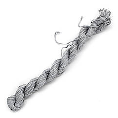 Шнур Нейлоновий для Макраме та Біжутерії, Сірий, 1мм, близько 24м/зв'язка