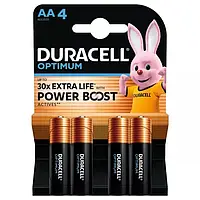 Батарейки Duracell Optimum (Duracell Ultra), LR6, 4bl AA лужна