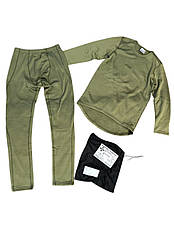 Термобілизна тактична олива/комплекс фліс зимовий (всі розміри) | тепла натільна білизна для туризму, полювання та outdoor, фото 3