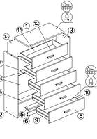 Комод із 5 шухлядами, колір білий. mebelime, фото 3