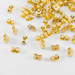 Заглушки Залізо, Золото, 5х3.5мм, Отвір 0.8~1мм, 100 шт