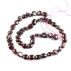 Намистини Натуральний Гранат Самородки, 5~10x6~7x3~7мм, Отвір 1мм, близько 38см/нитка