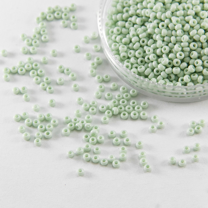 Бісер 03162 Чеський Preciosa 10/0, Алебастр Кольоровий DA, Зелений, Круглий, 50 г, фото 1