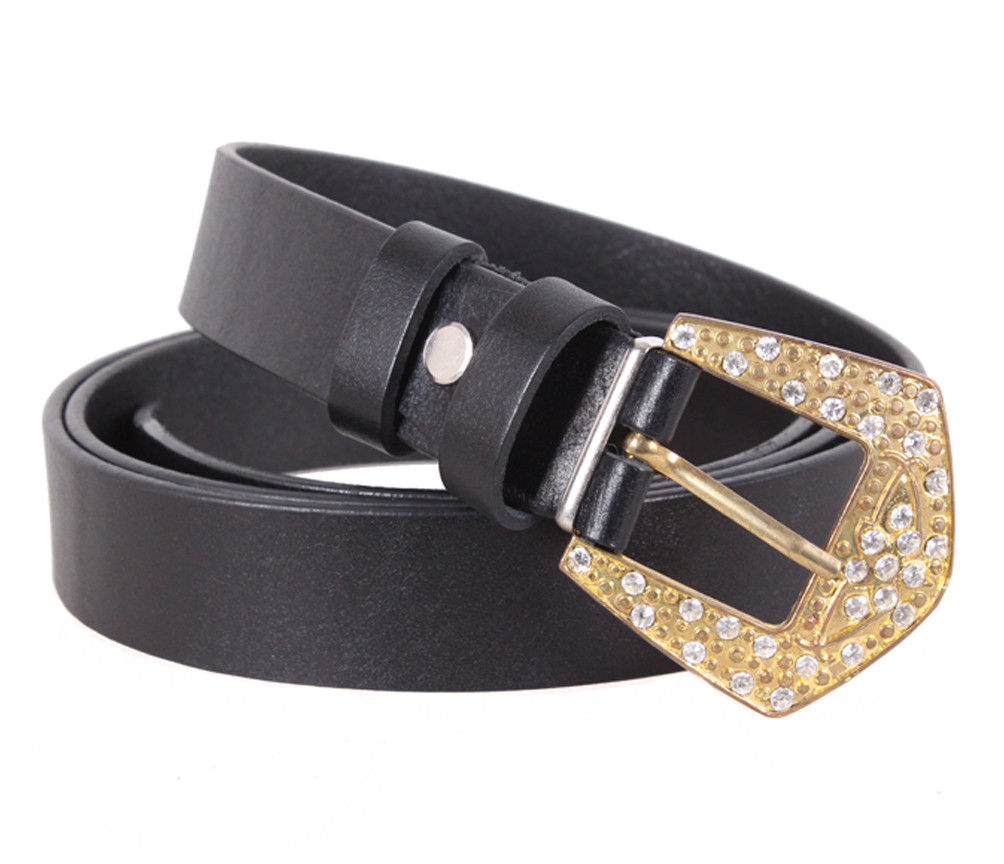 Жіночий ремінь з натуральної шкіри PRP2201-44 чорний, фото 1