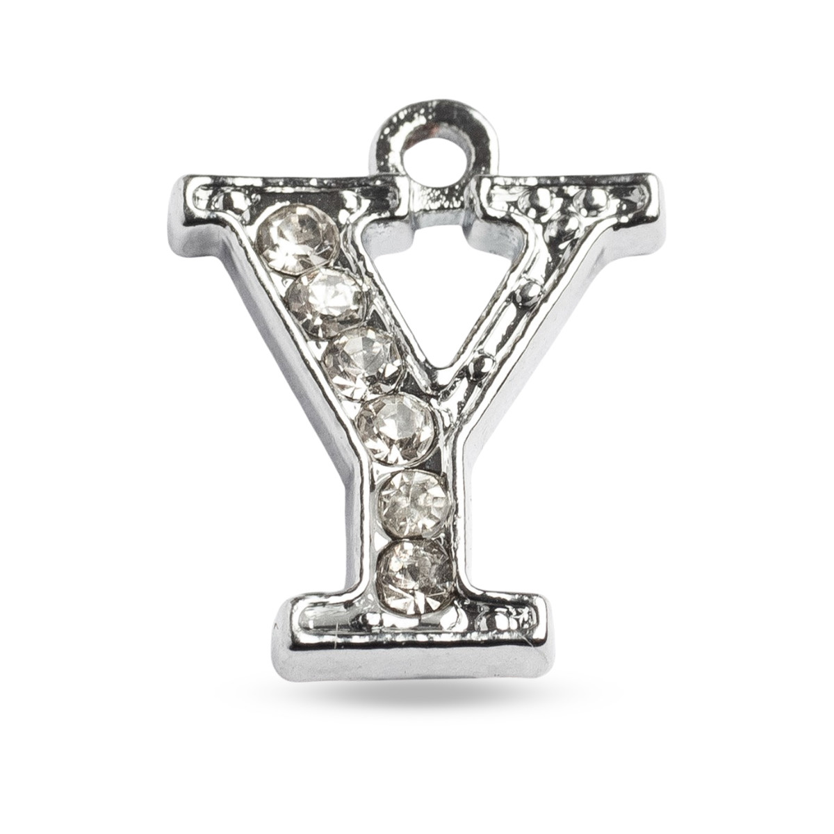 Кулон Метал зі Стразами, Платина, 14х12х2.5мм, Отвір 1.5мм, 1 шт, фото 1