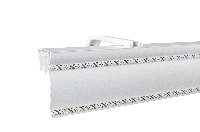 Алюминиевый стеновой карниз БР-24 белый