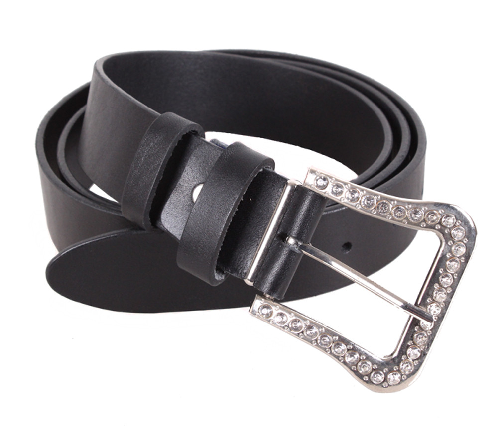 Жіночий ремінь з натуральної шкіри PRP2201-46 чорний, фото 1