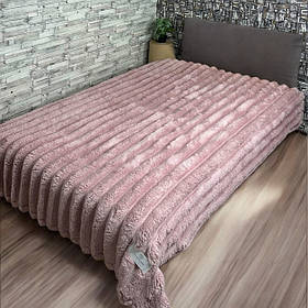 Плед Імператорський шарпей Colorful Home 7 см пильна троянда смуга 200х220см