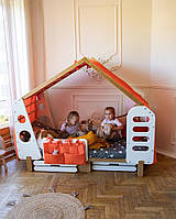 Ліжко будиночок 800х1800мм з ящиками Біле