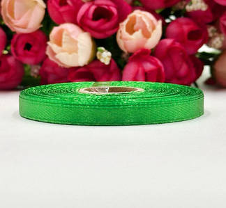 Атласна стрічка / 23 метри / 0,6см / "LiaM" / Зелений